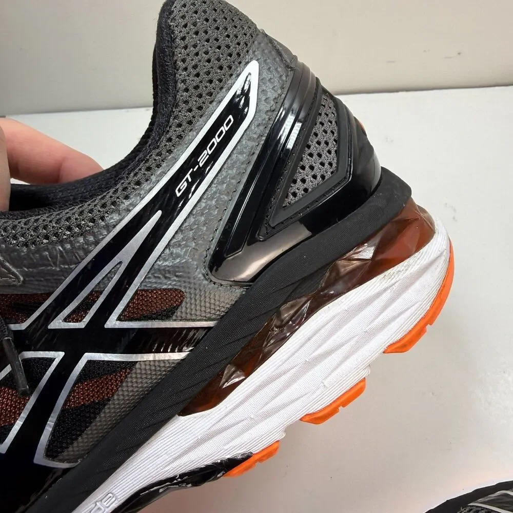 ASICS GT-2000 4 Running Sneakers Men’s Size 13 Black Orange T606N F450716 Shoes